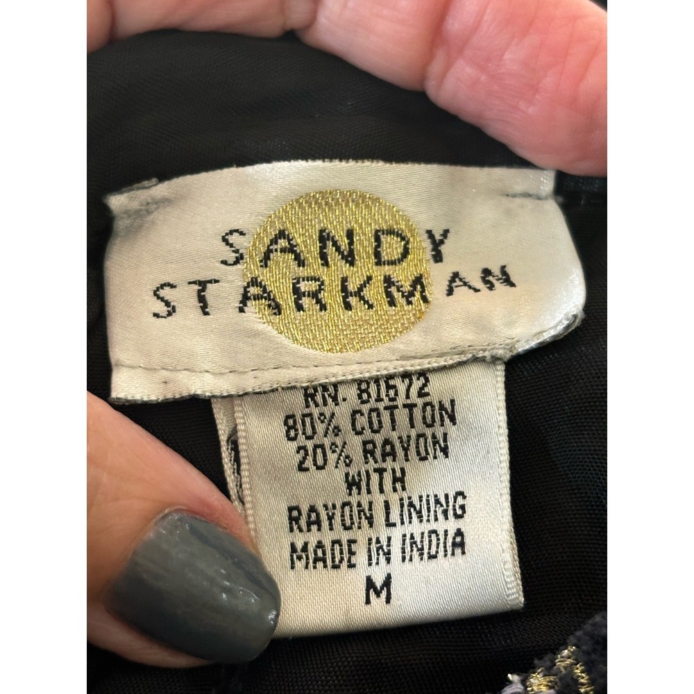Sandy Starkman vintage velvet Jacket, art to wear, statement, boho luxe - Picture 6 of 6